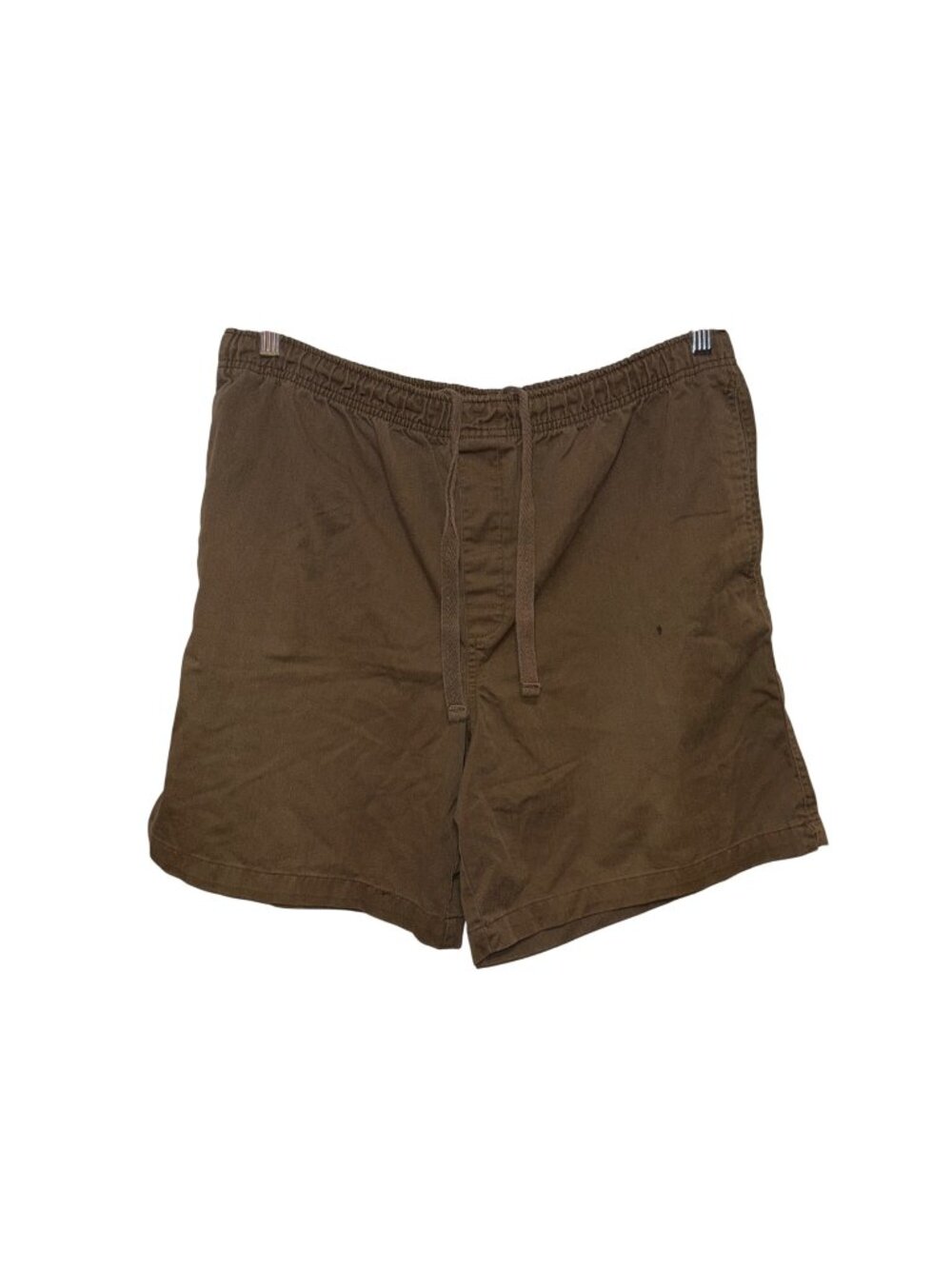 George Mens Brown Casual Drawstring Shorts Size L 36-38 Cotton Blend